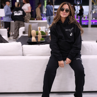 Dolce Glow – Classic Black Sweatpants and Hoodie