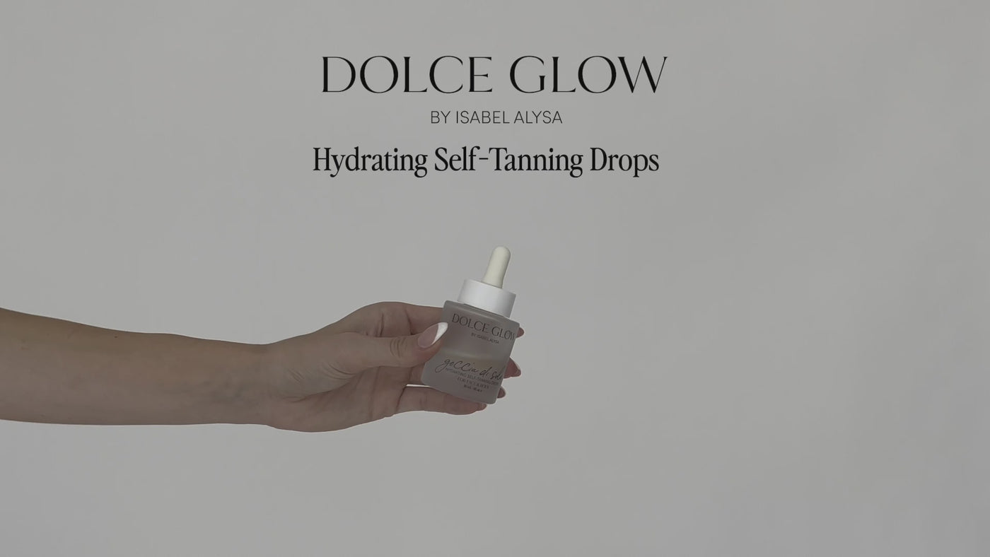 a how to apply video of the goccia di sole self tanning drops by dolce glow