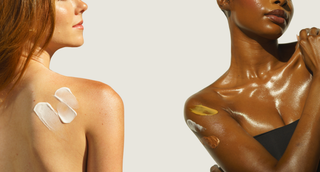 
  
    Dolce Glow - two models with different skin tones, each displaying swatches 
  
