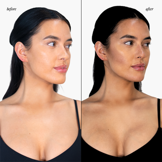 
  
    Dolce Glow Gimme More Contour — Self-Tanning Before and After Results, highlighting enhanced facial definition and a sun-kissed glow
  
