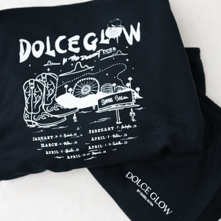 
  
    Dolce Glow Sweatpants featuring the white 'In the Desert Tour' design 
  
