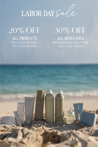 Labor Day Sale 20% Off all products excludes apparel and 30% Off all sense sole professional solutions.