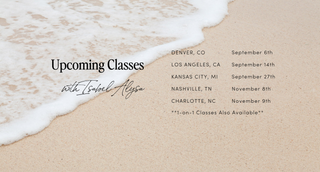 Upcoming Classes with Isabel Alysa in September to November 2025