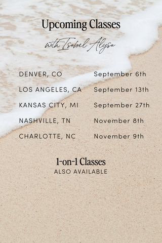Upcoming Classes with Isabel Alysa in September to November 2025