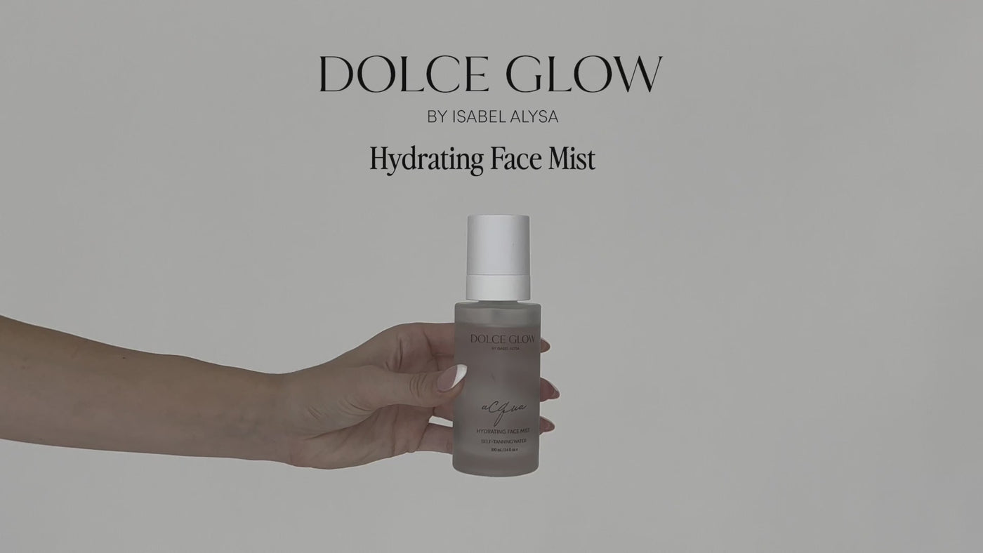 a how to apply video of the aqua self tanning face mist by dolce glow
