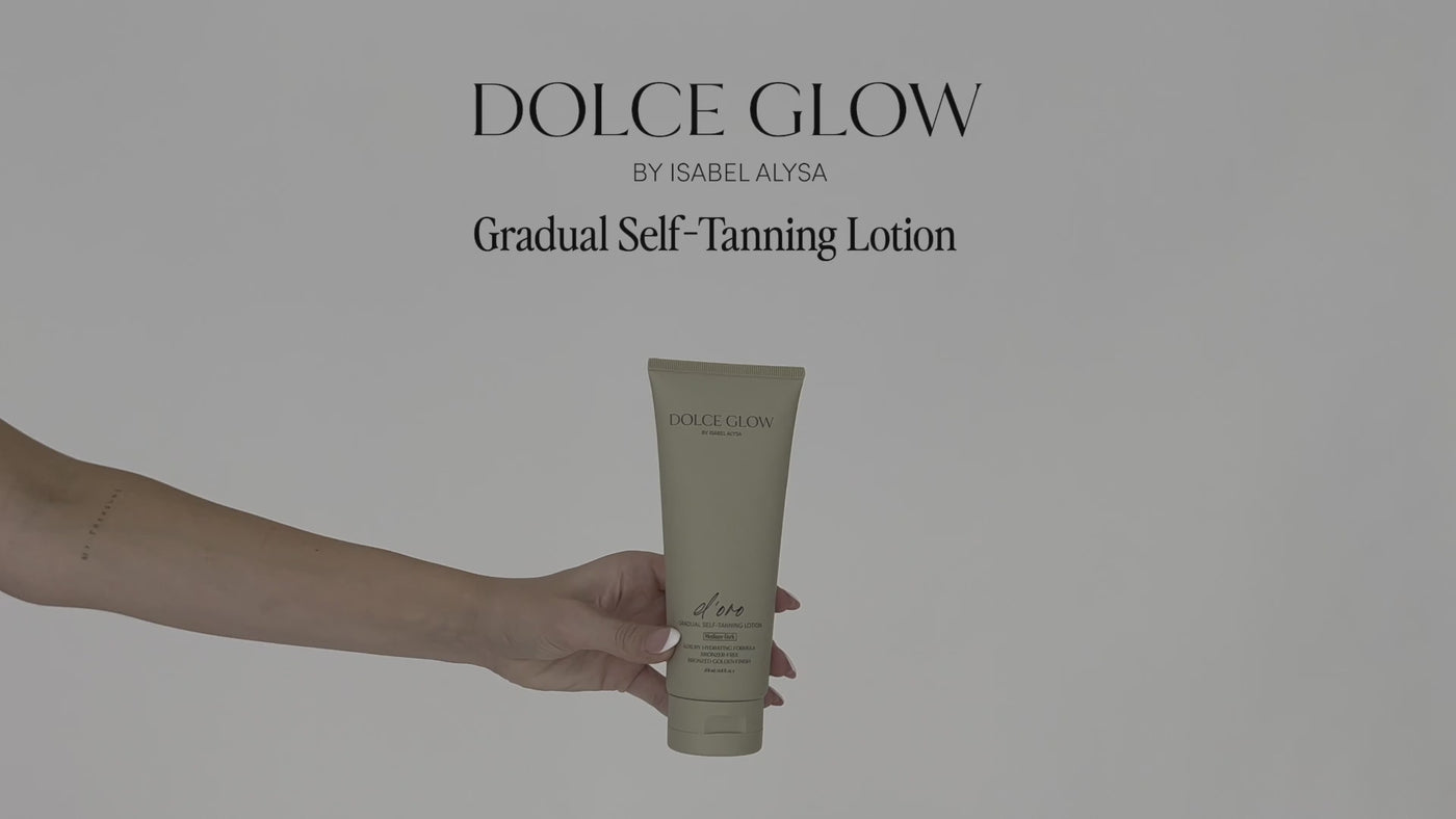 a how to apply video of the d'oro self tanning lotion by dolce glow
